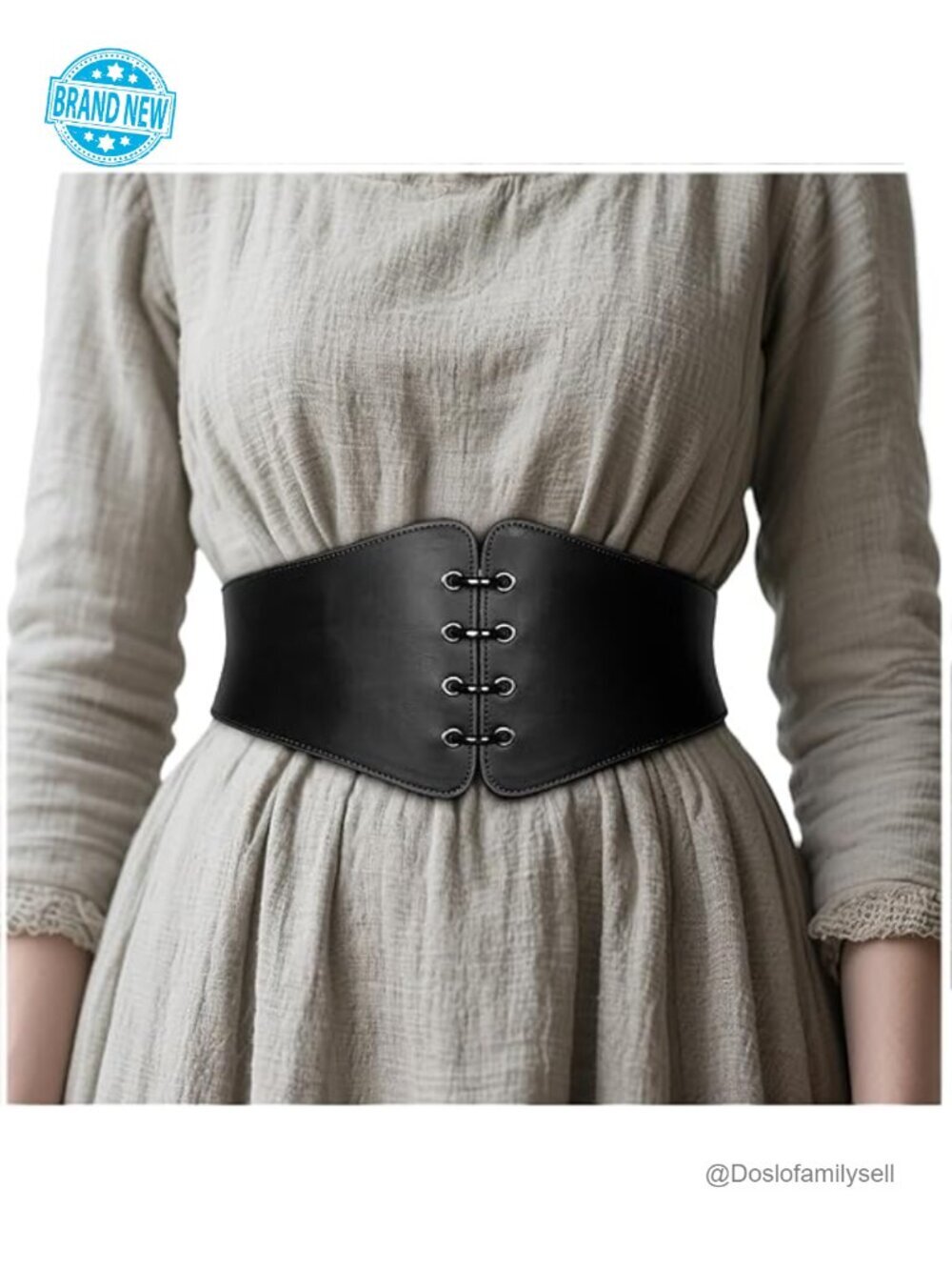 Faux Leather Corset Belt Medieval Renaissance Cinch Belt for Halloween Daily